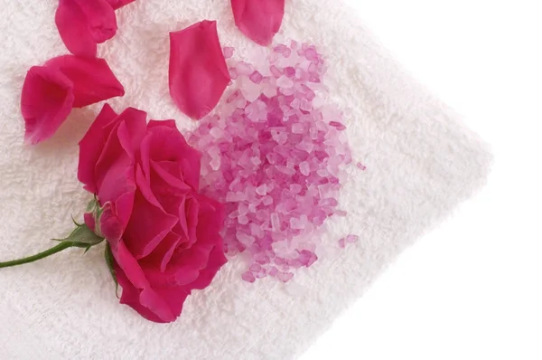 Rose bath items — Zdjęcie stockowe