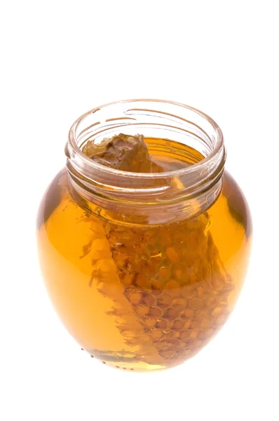 Färsk honung med honeycomb — Stockfoto