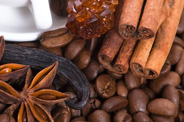Aroma coffe. ingredients — Stock Photo, Image