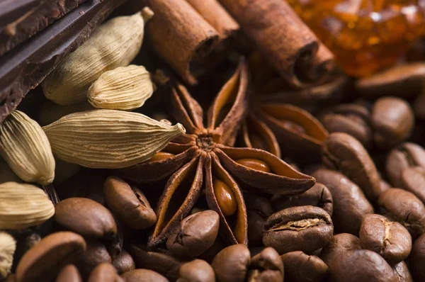 Aroma coffe. ingredients — Stock Photo, Image