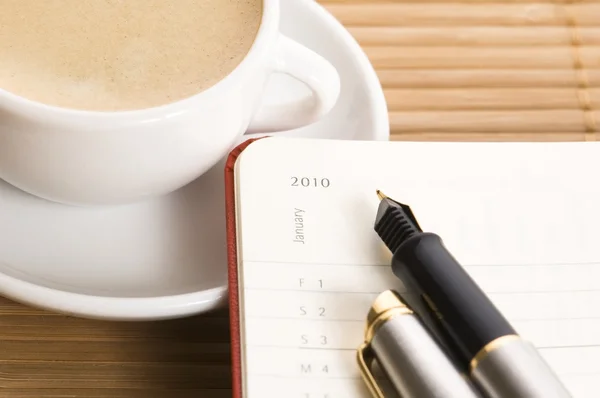 Neues Jahr und die erste Tasse Kaffee — Stockfoto