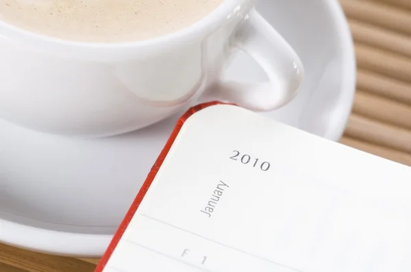Neues Jahr und die erste Tasse Kaffee — Stockfoto