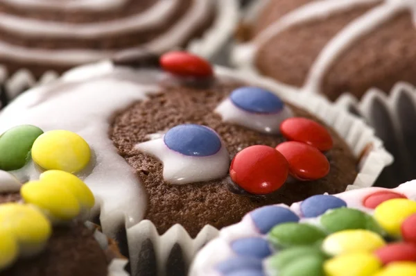 Eerste chocolade muffins. — Stockfoto