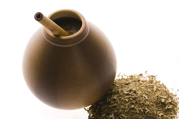 stock image Argentinian calabash with yerba mate