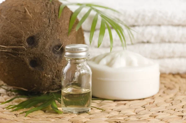 Kokosöl für alternative Therapien — Stockfoto