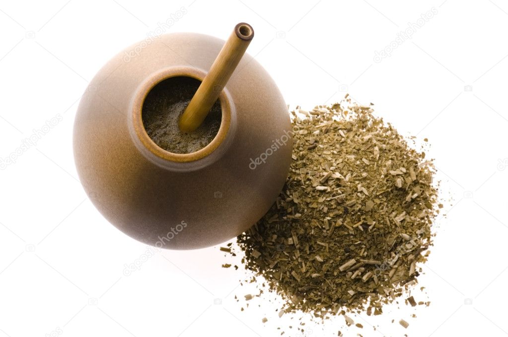 Argentinian calabash with yerba mate