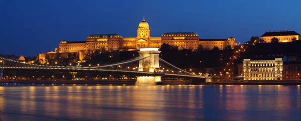 Kedjan bron i budapest Stockbild