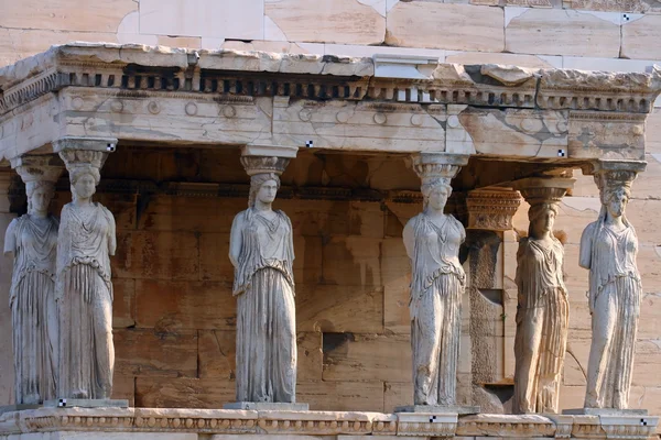 Erektiontempel på akropol i Aten Royaltyfria Stockfoton