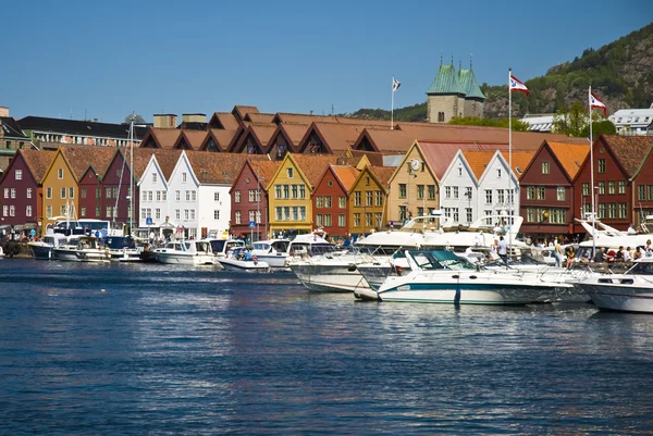 Bergen city Royaltyfria Stockbilder