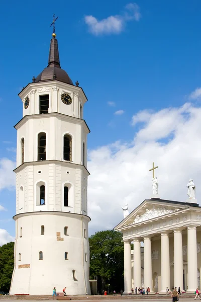 Vilnius Cathedral and Belfry Tower — Stock Photo, Image
