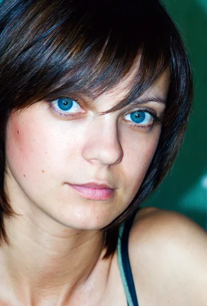 Woman with Blue Eyes — Stock Photo, Image