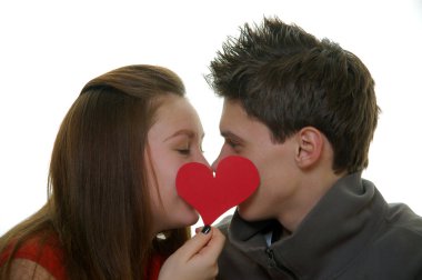 Couple with heart clipart