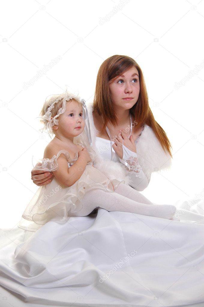 Bride with bridesmaid