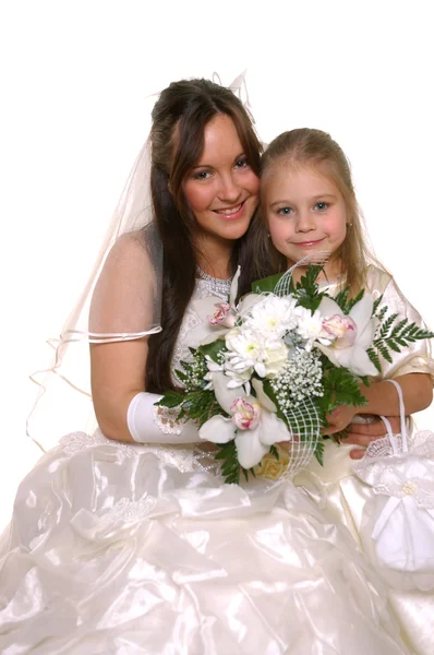 stock image Bride and bridesmaid