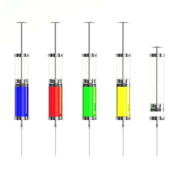 Color syringe — Stock Photo, Image
