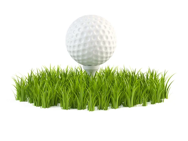 stock image Golfball on grass