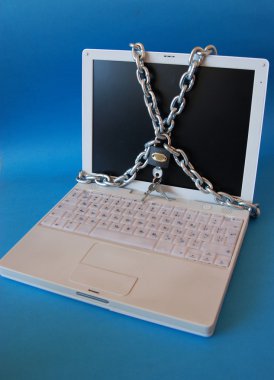 Chain and computer clipart