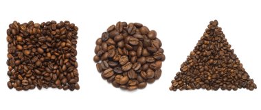 Coffee beans shapes clipart