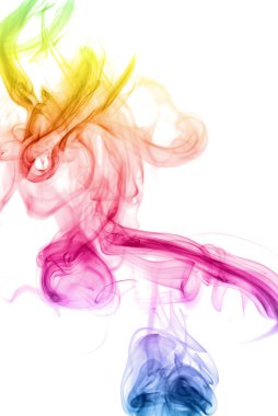 Colorful Rainbow Smoke Dragon clipart