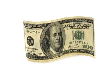 One hundred dollar bill clipart