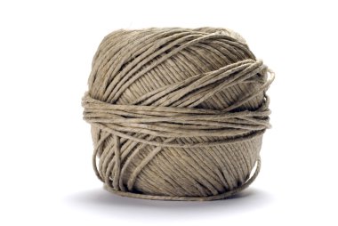 Clew of rope on a white background clipart