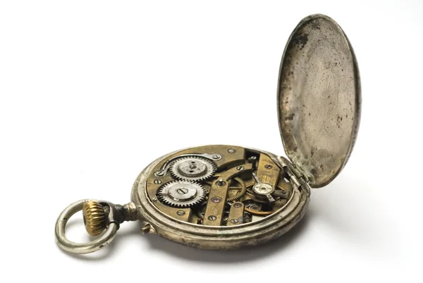 Старий кишеньковий механізм годинника — стокове фото