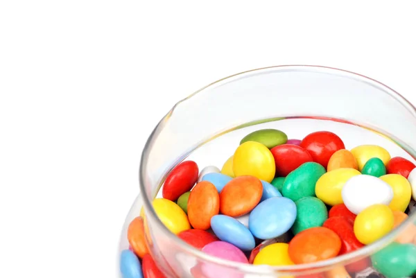 Dolci caramelle colorate nel bicchiere — Foto Stock