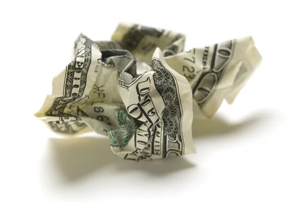 Crumpled american money — Stock Photo, Image