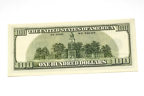 Honderd dollar bill terug — Stockfoto