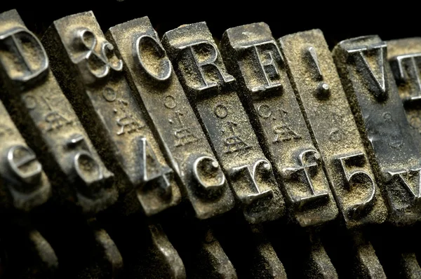 Stare zakurzone do pisania detal makro — Zdjęcie stockowe