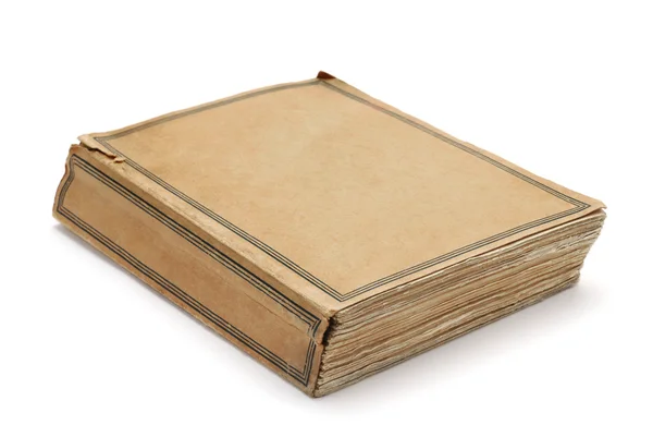 Παλιά κενό βιβλίο που απομονώνονται σε λευκό — Φωτογραφία Αρχείου