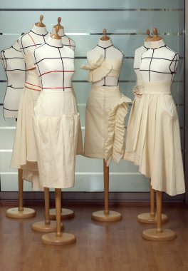 Dressmaker dummies / mannequines clipart