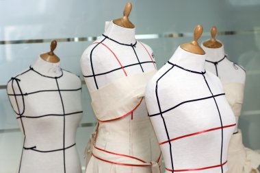 Dressmaker mannequines clipart