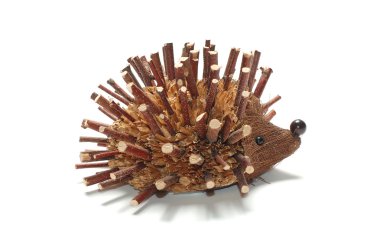 Hedgehog made from branch clipart