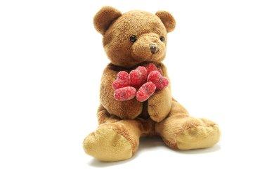 Teddy bear in love clipart