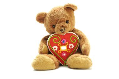 oyuncak ayı ile büyük tatlı kalp