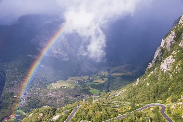 Horská cesta v Norsku Stock Snímky