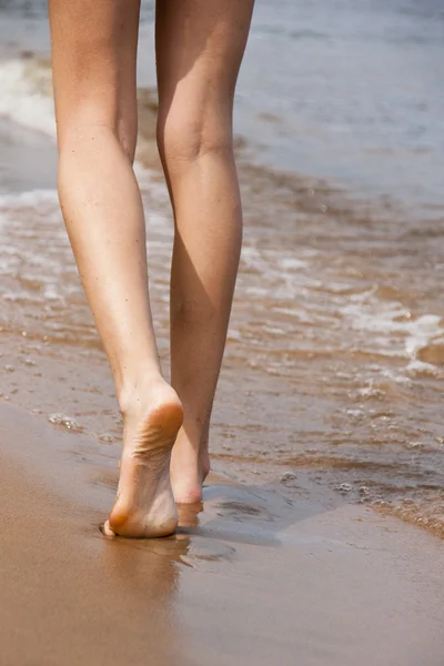 Пішки на пляжі — стокове фото