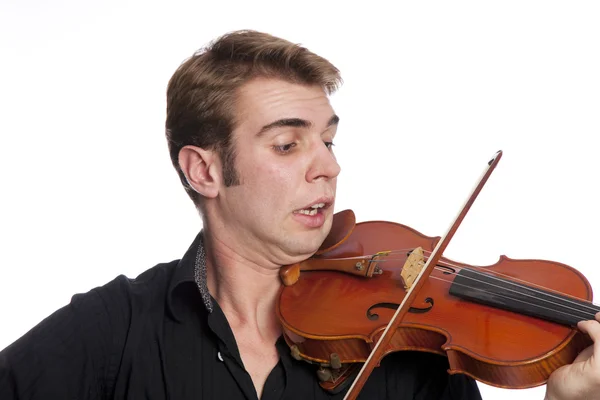 Giovane maschio con violino — Foto Stock