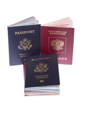 Stack of passports 03 clipart