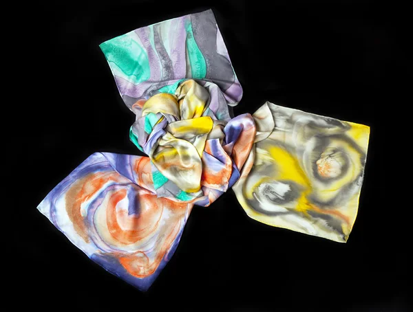 Создание шелковых шарфов из шелка — стоковое фото