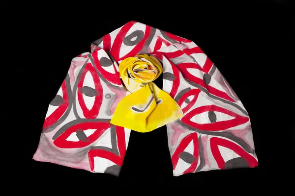 Creation froml silk scarfs — Stock Photo, Image