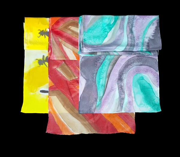 Colorful silk scarfs — Stock Photo, Image