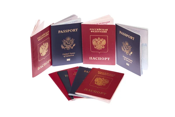 Pilha de passaportes — Fotografia de Stock