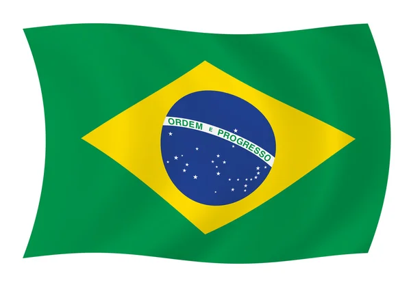 Bandera de Brasil Imagen de archivo