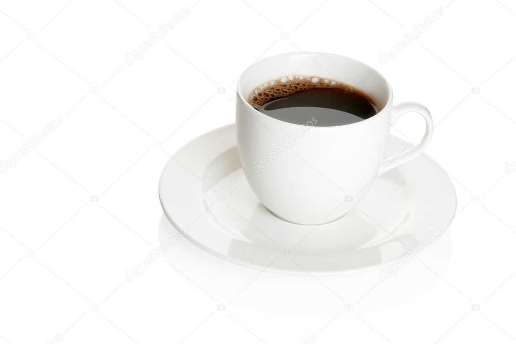 Coffee cup on a white background