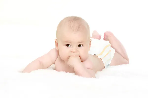 Porträtt av ung liten baby pojke — Stockfoto