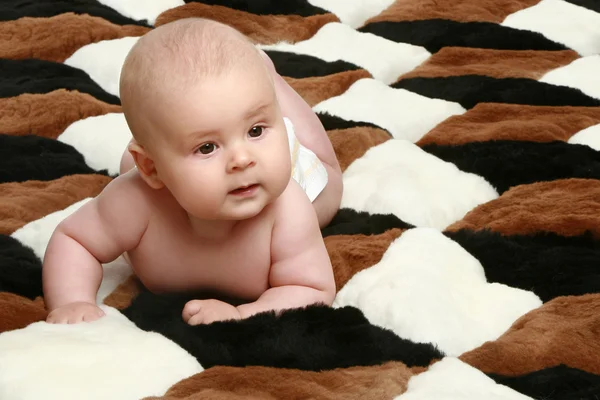 Thoughtful little baby boy — Stock Photo, Image