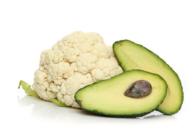 Avocado and cauliflower clipart