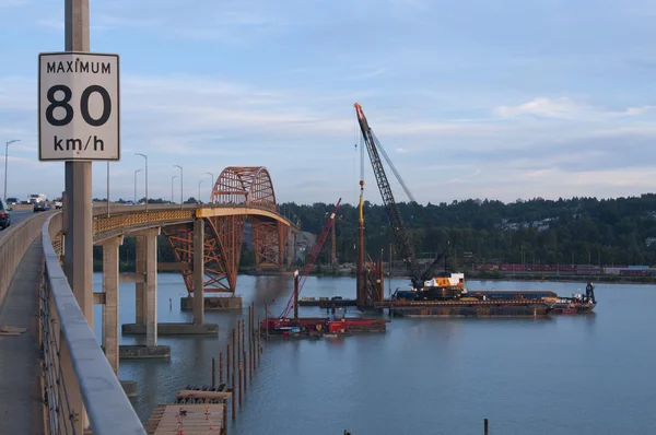 Nueva construcción del puente — Foto de Stock